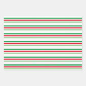 ホリデーパターンラッピング紙フラットシートセット3 ラッピングペーパーシート (正面3)