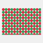 ホリデーパターンラッピング紙フラットシートセット3 ラッピングペーパーシート (正面2)