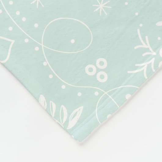 ホリデーパター素朴ンクリスマスファミリーの写真 フリースブランケット (角)