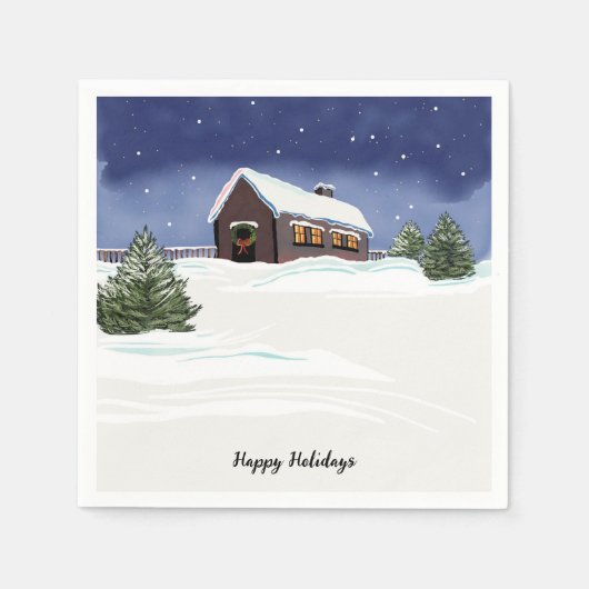 ホリデーパパーソナライズされたーティクテルナプキンス スタンダードカクテルナプキン (正面)