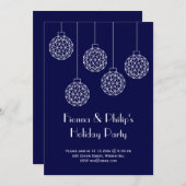 ホリデーパモダンーティブルー 招待状 (正面/裏面)