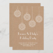 ホリデーパモダンーティー招待状 – ブラウン 招待状 (正面/裏面)