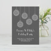 ホリデーパモダンーティ招待状グレー 招待状 (スタンド正面)