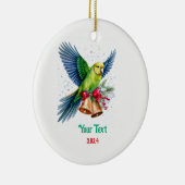 ホリデーパラケートアンドベル セラミックオーナメント (右)