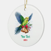 ホリデーパラケートアンドベル セラミックオーナメント (左)