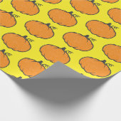 ホリデーパンプキンヴィンテージスタイルスケッチ ラッピングペーパー (角)