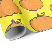 ホリデーパンプキンヴィンテージスタイルスケッチ ラッピングペーパー (ロールコーナー)