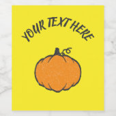 ホリデーパンプキンヴィンテージスタイルスケッチ ワインラベル (シングルラベル)