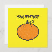 ホリデーパンプキンヴィンテージスタイルスケッチ 招待状 (正面/裏面)