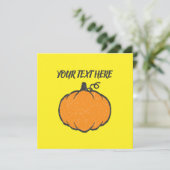 ホリデーパンプキンヴィンテージスタイルスケッチ 招待状 (スタンド正面)