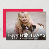 ホリデーパーズ 編集可能カラー ペットホリデーカード シーズンカード (正面/裏面)