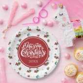 ホリデーパーソナライズされたウィンターバードパターン ペーパープレート (パーティー)