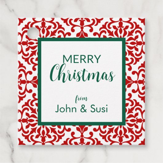 ホリデーパーソナライズされたギフトラベル フェイバータグ (正面)