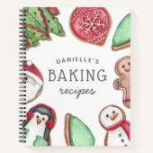 ホリデーパーソナライズされたクッキーベーキングレシピ ノートブック (正面)
