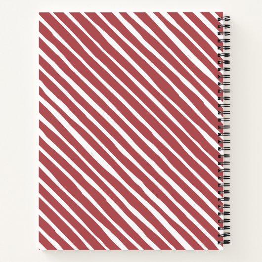 ホリデーパーソナライズされたクッキーベーキングレシピ ノートブック (裏面)