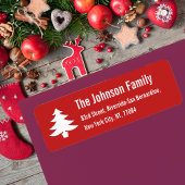 ホリデーパーソナライズされたクリスマスツリー差出人住所 ラベル