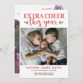 ホリデーパーソナライズされたフォトカードエキストラ応援 シーズンカード (正面/裏面)