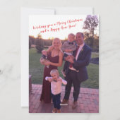 ホリデーパーソナライズされたフォトカードエキストラ応援 シーズンカード (裏面)