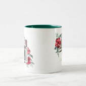 ホリデーパーソナライズされたフラズフォトマグ ツートーンマグカップ (中央)