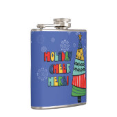 ホリデーパーソナライズされた応援ヒアフラスコ フラスク (右)