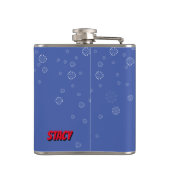 ホリデーパーソナライズされた応援ヒアフラスコ フラスク (裏面)