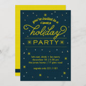 ホリデーパーティイエローバースト 招待状 (正面/裏面)