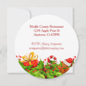 ホリデーパーティウィズ金ゴールドベル招待状 招待状 (裏面)