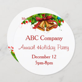 ホリデーパーティウィズ金ゴールドベル招待状 招待状