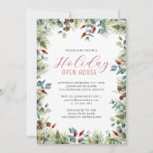 ホリデーパーティウィンターボタニカルクリスマスパーティー 招待状 (正面)