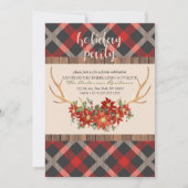 ホリデーパーティウッドランド〔雄ジカの〕枝角 招待状 (正面)