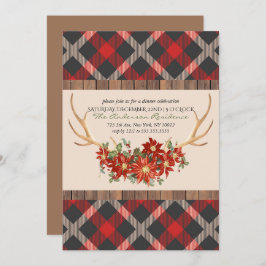 ホリデーパーティウッドランド〔雄ジカの〕枝角 招待状