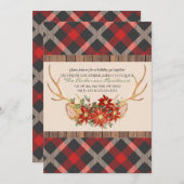 ホリデーパーティオアディアウッドランド〔雄ジカの〕枝角 招待状 (正面/裏面)