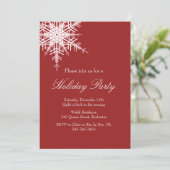ホリデーパーティオフセットスノーウィーレッド招待状 招待状 (スタンド正面)