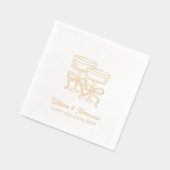 ホリデーパーティカ企業のイト金ゴールドカクテルナプキンス 箔ナプキン (左)