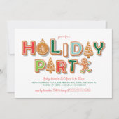 ホリデーパーティクッキーエクスチェンジクリスマス 招待状 (正面)
