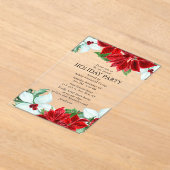 ホリデーパーティクモダンリ企業のスマスパーティー アクリル招待状 (レイダウン)