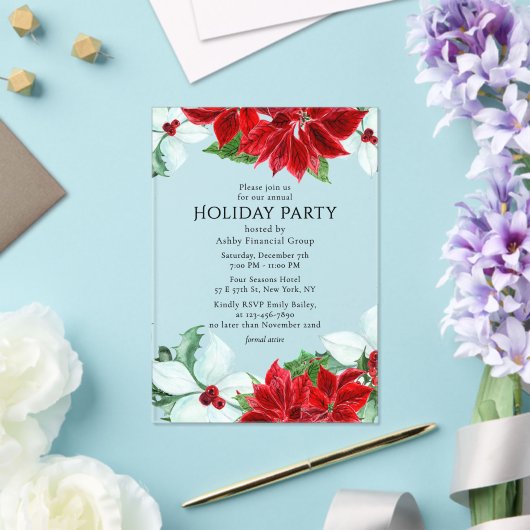 ホリデーパーティクモダンリ企業のスマスパーティー アクリル招待状 (インサイチュ (ウェディング))