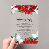 ホリデーパーティクモダンリ企業のスマスパーティー アクリル招待状 (インサイチュ (ポータブル))