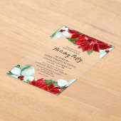 ホリデーパーティクモダンリ企業のスマスパーティー アクリル招待状 (レイダウン)