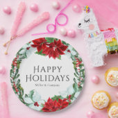 ホリデーパーティクモダンリ企業のスマスパーティー ペーパープレート (パーティー)