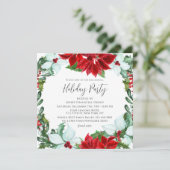 ホリデーパーティクモダンリ企業のスマスパーティー 招待状 (スタンド正面)