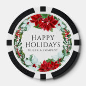 ホリデーパーティクモダンリ企業のスマス ポーカーチップ (正面)