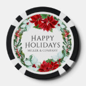 ホリデーパーティクモダンリ企業のスマス ポーカーチップ (裏面)