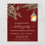 ホリデーパーティクリスマスウィンターパインドロップフライヤー チラシ (正面)