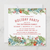 ホリデーパーティクリスマスフェスティバルフローラ 招待状 (正面)