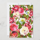 ホリデーパーティクリスマスフェスティバルホリーベリーフローラ 招待状 (裏面)