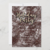 ホリデーパーティグリッタリーグラム招待状 招待状 (正面)