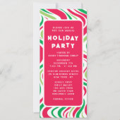 ホリデーパーティグルーヴィー企業のクリスマスパーティー 招待状 (正面)