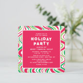 ホリデーパーティグルーヴィー企業のクリスマスパーティー 招待状 (スタンド正面)