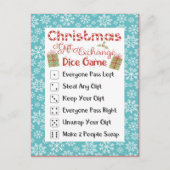 ホリデーパーティゲームカードクリスマスダーティサンタ シーズンポストカード (正面)